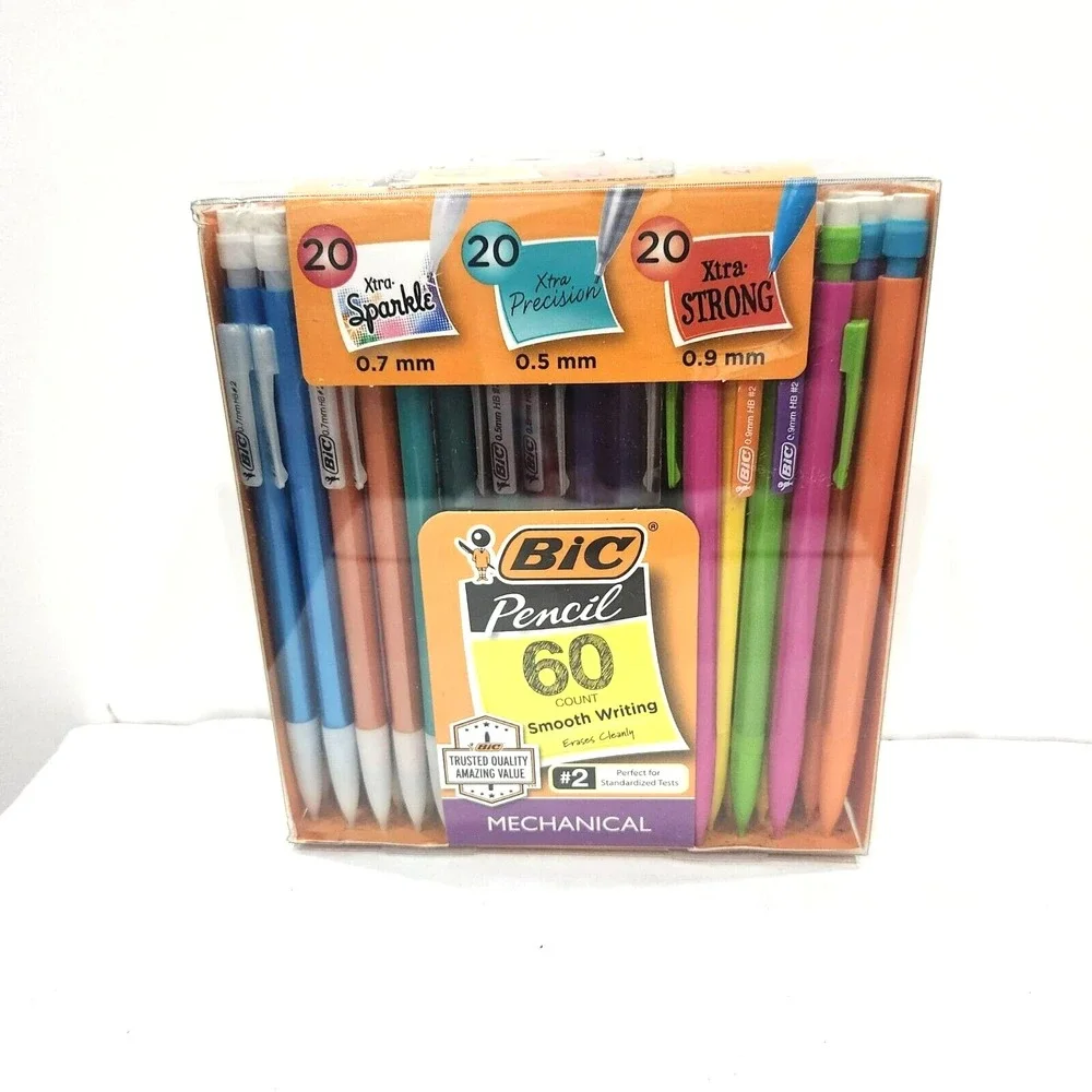 BIC Mechanical Pencil 60ct Variety Pack 0.5mm/0.7mm/0.9mm‎ Office School Supply